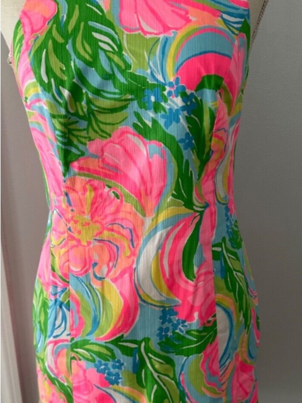 Lilly Pulitzer Pastel Pink & Mint Multicolor Floral Sundress